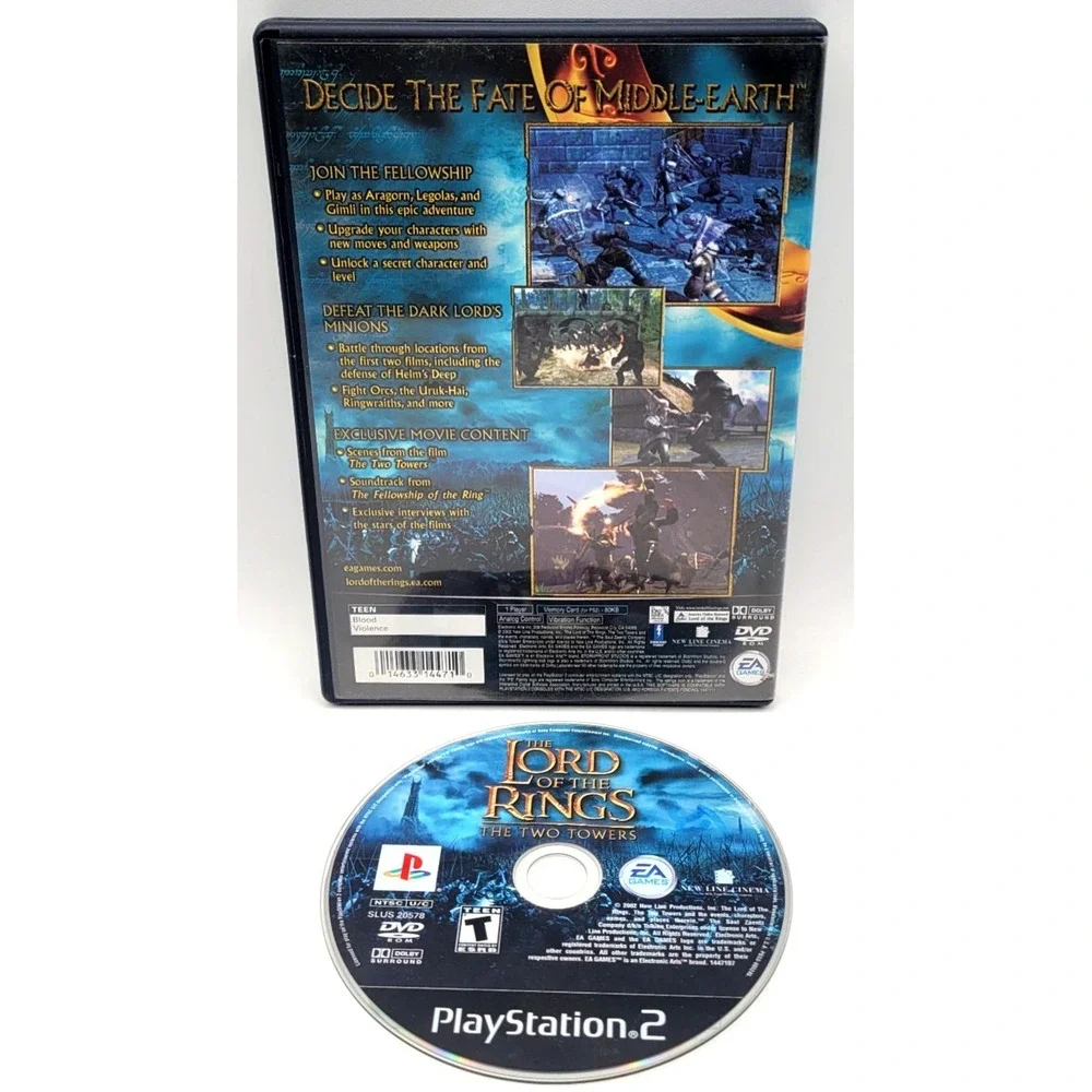 Lord Of The Rings: 2 The Two Towers -‎ Sony PlayStation 2 PS2 GAME & CASE